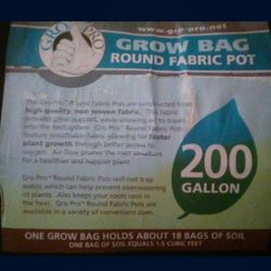 200 Gallon Smart Pots (Approximately 4ft In Diameter/2ft Deep)