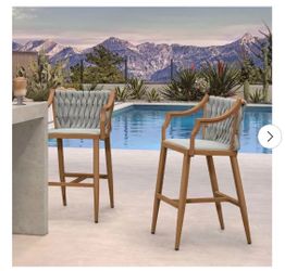 Set of 2 purple leaf bar chairs