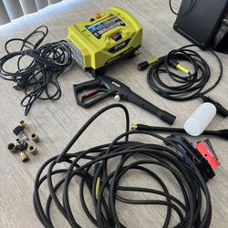 Ryobi 1800 PSI Electric Pressure Washer + 50’ Hose + Quick Connect Fittings