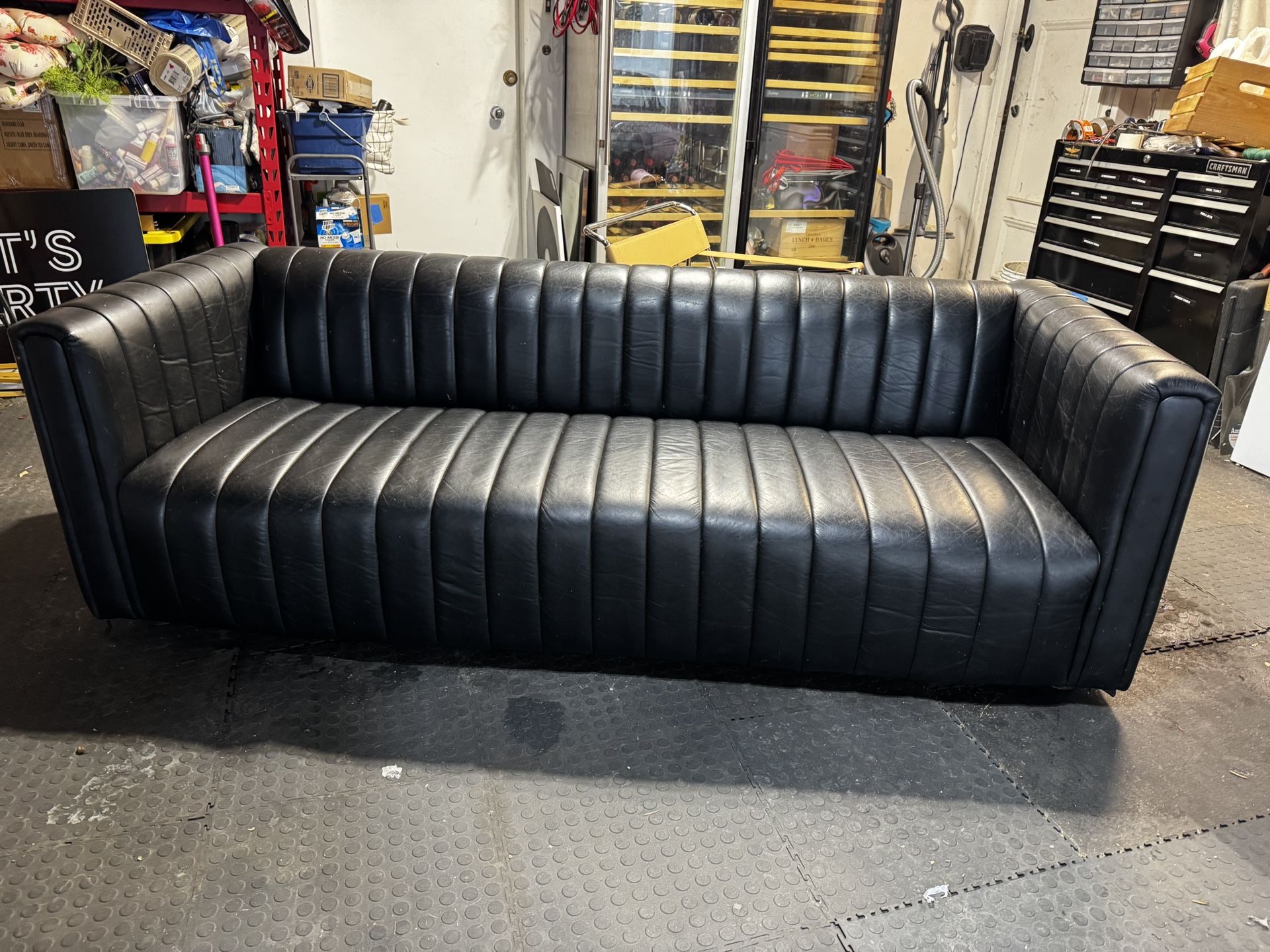 Black Leather Sofa