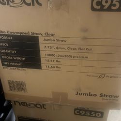 7.75” Unwrapped Jumbo Straws