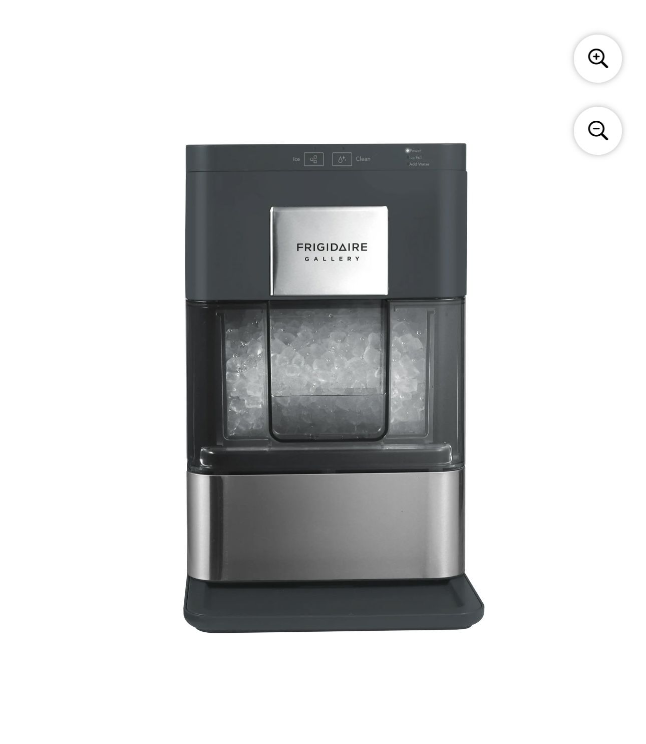 Frigidaire Nugget Ice Maker EFIC256, Countertop Nugget Ice Machine with Transparent Window, Nugget Ice Maker with 44 lbs. Capacity, Auto Self Cleaning