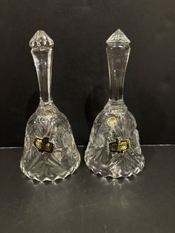 Zajecar Hand Cut 24% Lead Crystal Sunburst Bell 5” (Yugoslavia, 1 of 2 Available)