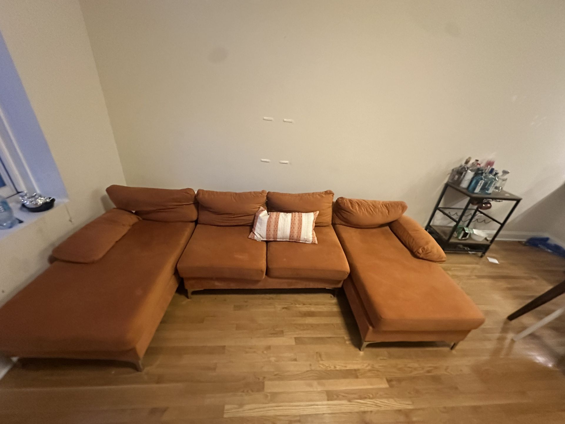 Orange Sectional Couch