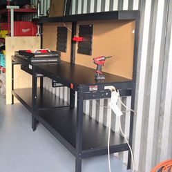 2 WEN 48 in. W x 25 in. D 2-Drawer Workbench with Power Outlets and Light $100.00ea