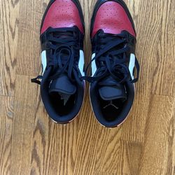 Jordan 1 Low TD Cleat Patent Bred Toe