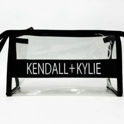 KENDALL & KYLIE Clear Wristlet Cosmetic Travel Concert Pouch, New