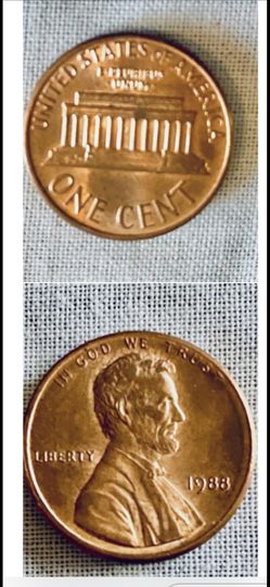 1988 Lincoln Penny No Mint Mark