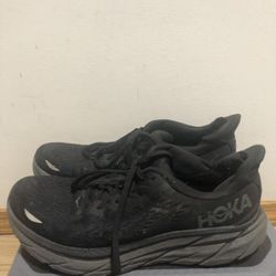 Hoka Clifton 8 Men’s Black Athletic Running Sneakers Shoes Size 10D