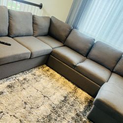 L- Shaped Sofa-Gray-900$