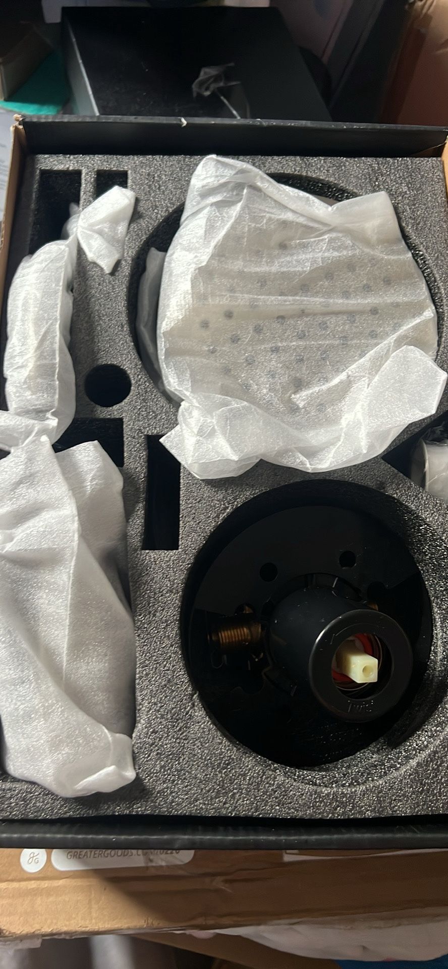 Tub Shower Faucet Set with Valve, WRISIN Shower Faucets Sets Complete Brushed Nickel with 6 Inch High-Pressure Rian Showerhead