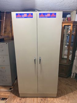 Tall Two-Door Metal Storage Cabinet