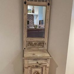 Entryway Mirror And Cabinet