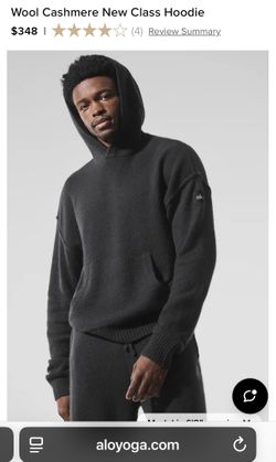 Alo Large (oversized) Cashmere Hoodie New With Tags Never Worn 