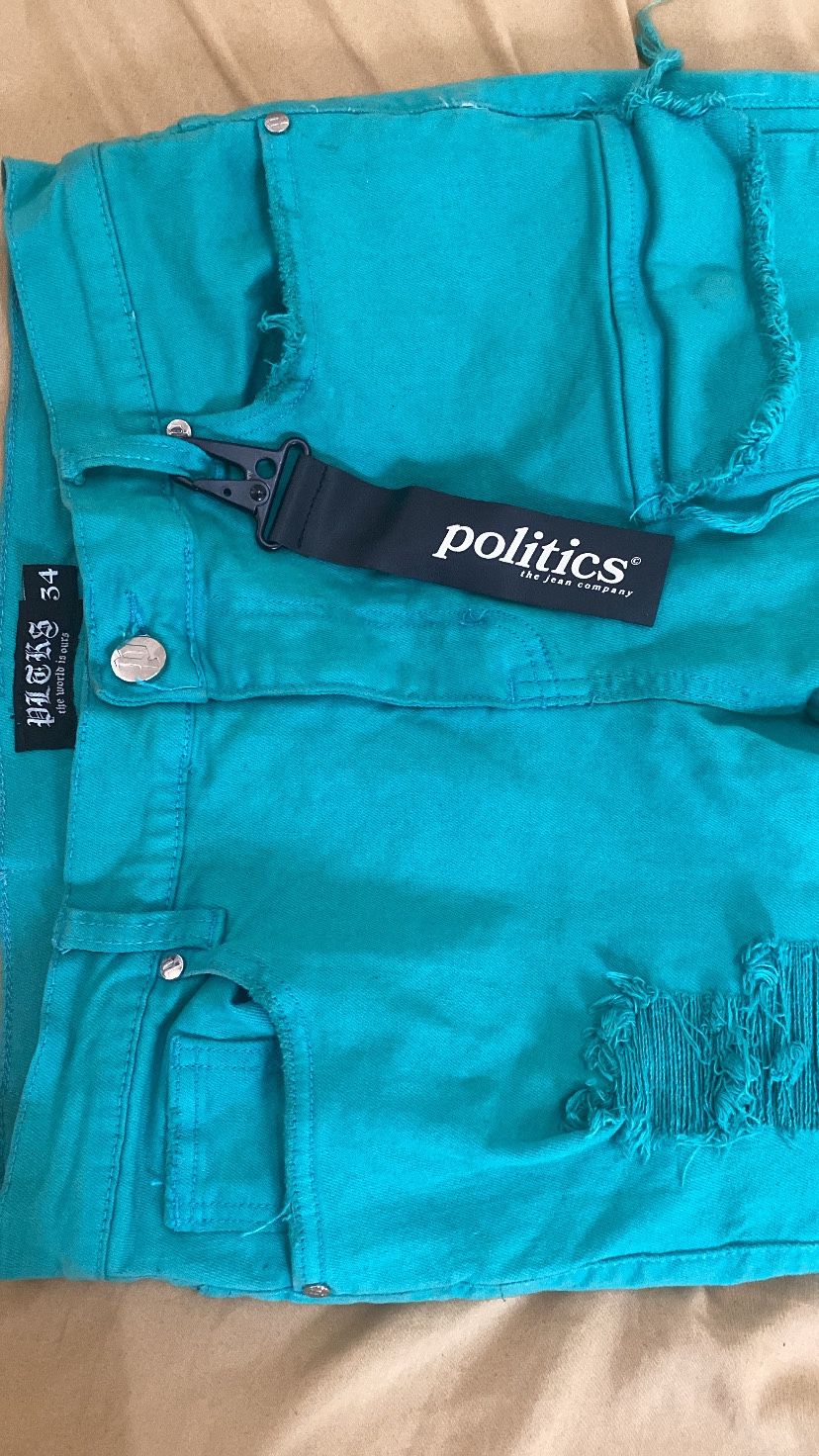 Blue Politics Stack Jeans Size 34