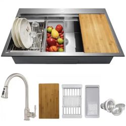 All In One Kitchen Sink And Faucet 