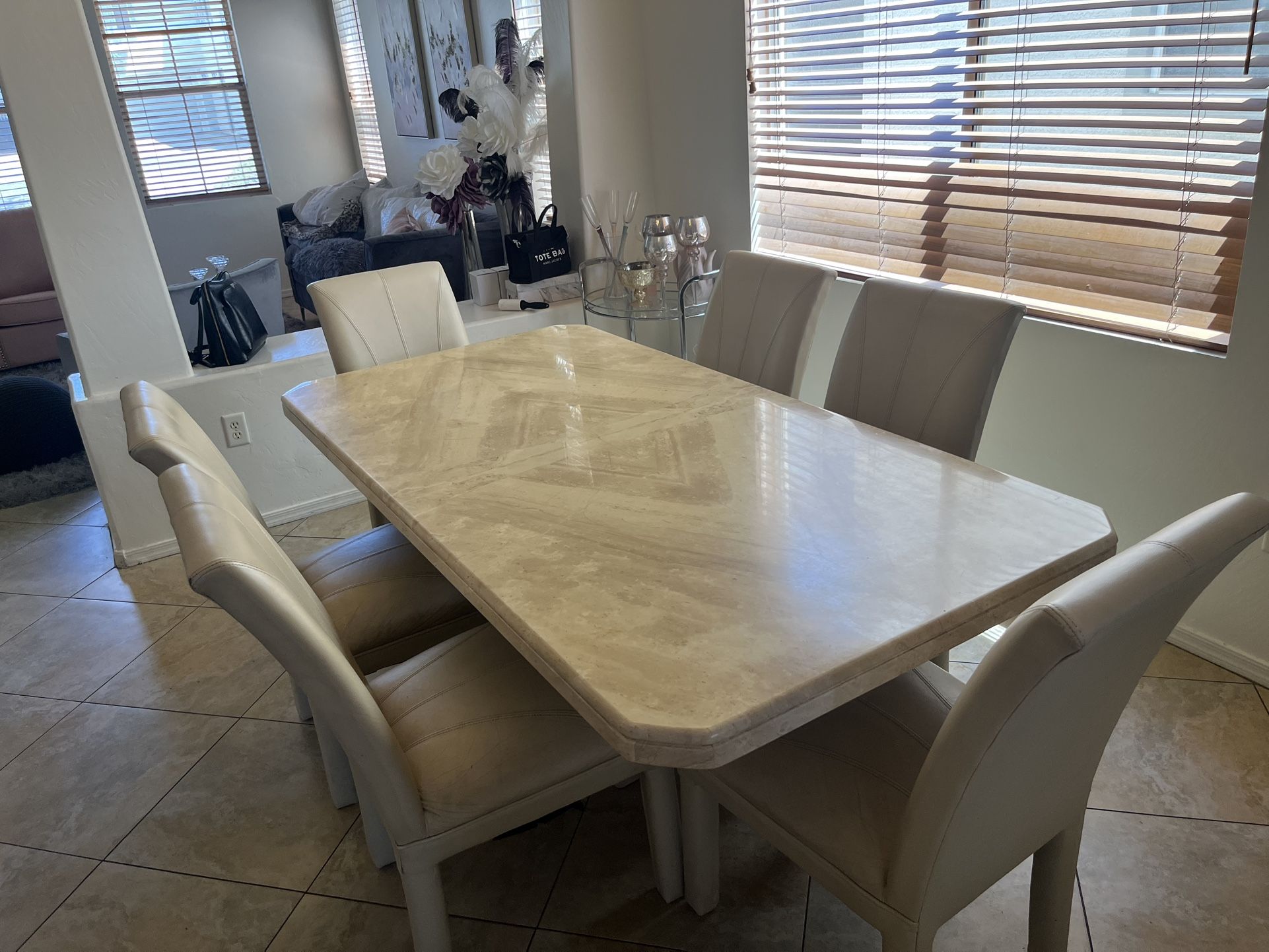 travertine Dinning Table