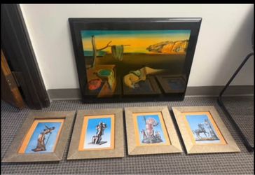 The Persistence of Memory (Wall Art) and framed pictures of other work by Salvador Dali