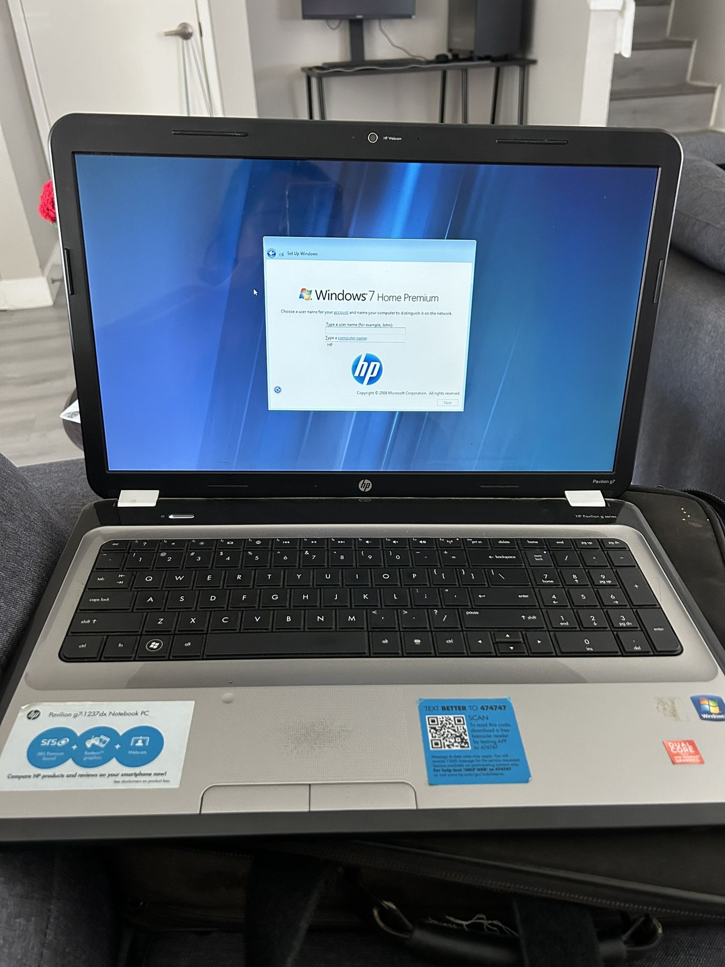 Hp Pavillion g7 Notebook PC