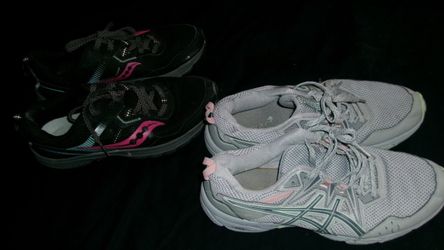 Women’s  saucony Size 9 , asics size 9.5