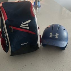 Easton Ball Bag & Baseball Helmet 