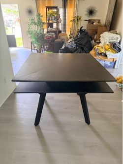 Modern Square Dining Table with USB – $75