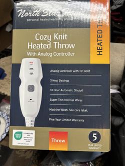 Cozy Knit Heated Throw