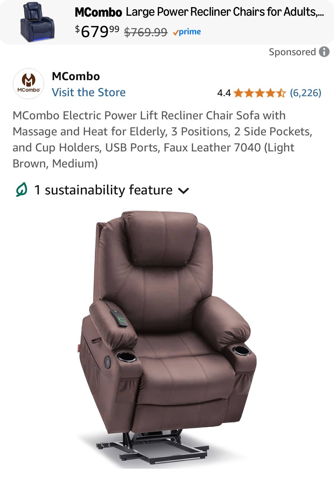 Lifting Recliner