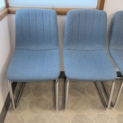 Jayro Dining Chairs with Metal Leg (Set of 4) - Blue