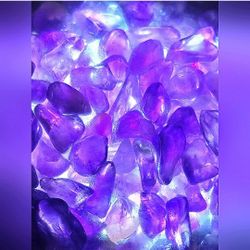 20pcs. Natural Amethyst Polished Rough Crystals 6-8mm