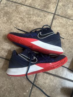 Nike Blue And Red Kyrie Shoes 6Y