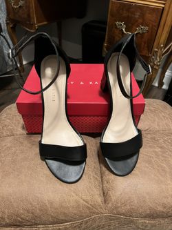 Black Open Toe Heels Size 10