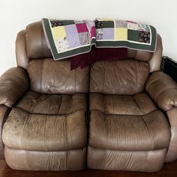 Leather Loveseat Recliner 