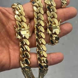 Cuban Link Chain And Bracelet
