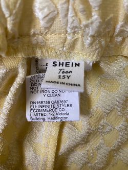 SHEIN Teen Yellow Lace Clothing Size 15Y