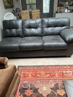 Black fabric 3-Seat Sofa
