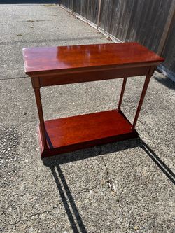 Bombay Co. Cherry Wood Console Table with Lower Shelf