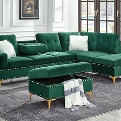 Sectional With Ottoman 