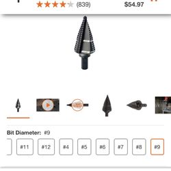 Milwaukee 7/8 in. - 1-1/8 in. #9 Black Oxide Step Drill Bit (2-Steps)
