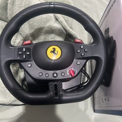 Racing sim wheel and pedals