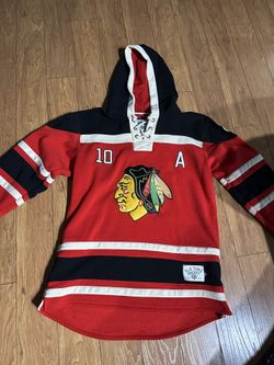 Old Time Hockey Chicago Blackhawks Patrick Sharp Hoodie Jersey Size Large