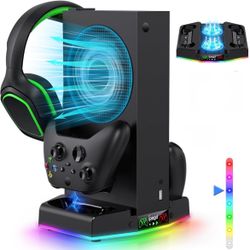 Cooling Stand & Charging Station for Xbox Series S with RGB Light Strip