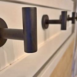 4 Pack Wall Mounted Bath Towel Hooks- SUS 304 Stainless Steel Robe (Matte Black)