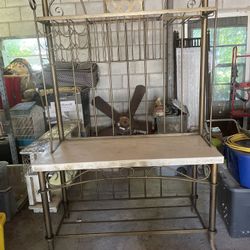 Bakers Wine rack Marble Top 