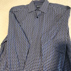 Johnston & Murphy Dress Shirt, Size:  Large