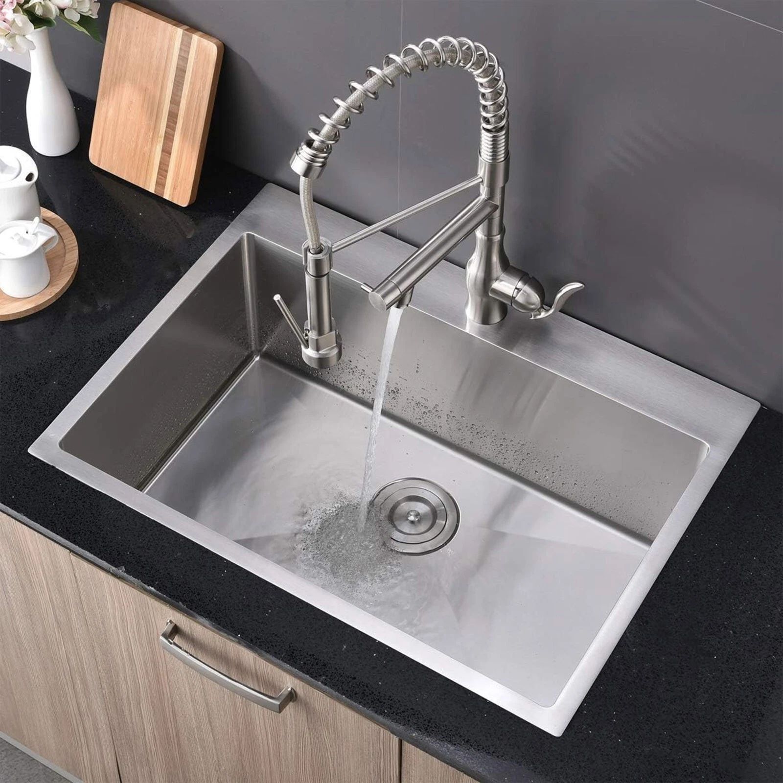 25 X 22 Topmount Sink Deep Bowl Stainless Steel With One Hole