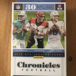 2021 Chronicle Football Hanger Herbert/ Burrow Black Silver prism RC  
