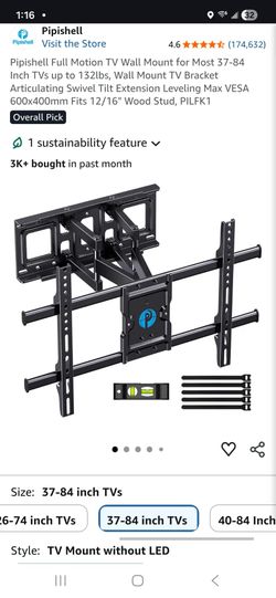 Pipishell Full Motion TV Wallmount