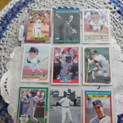 Will Clark Baseball Cards Lot Of 9