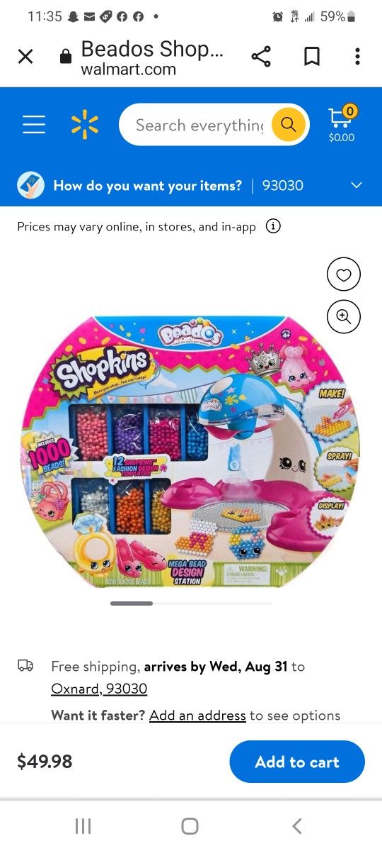 Shopkins Mega 1000 Bead Design Station,
